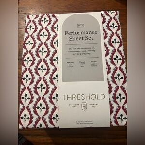 Threshold Performance Full Cotton Sheet Set New